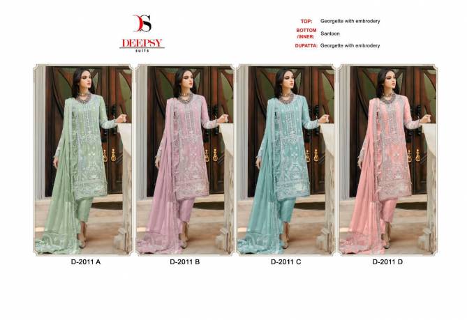 D 2011 By Deepsy Suits Georgette Pakistani Suits Catalog